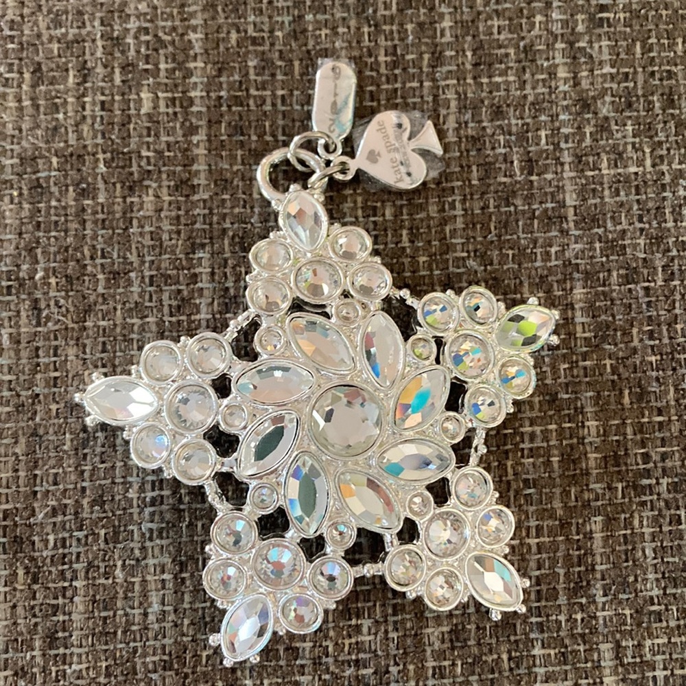 Kate spade silver Christmas ornament